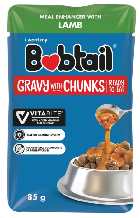 BOBTAIL GRAVY WITH LAMB CHUNKS 85G  6001069600563♪